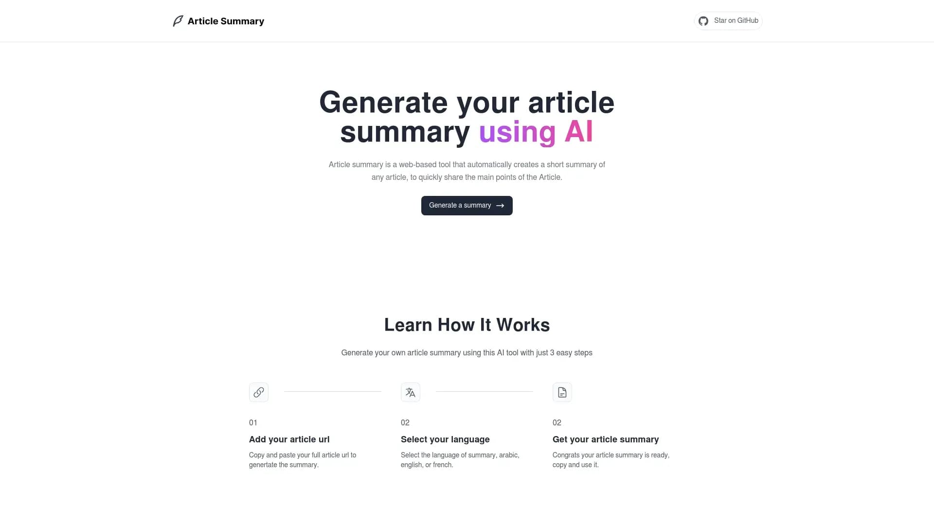Article Summary
