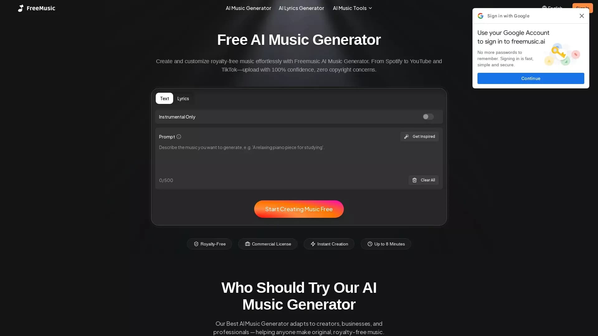 FreeMusic AI
