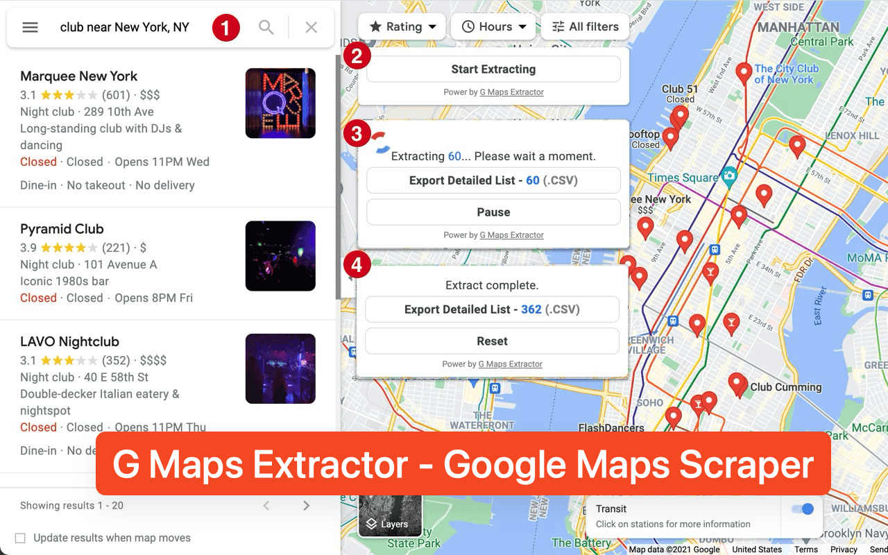 G Maps Extractor