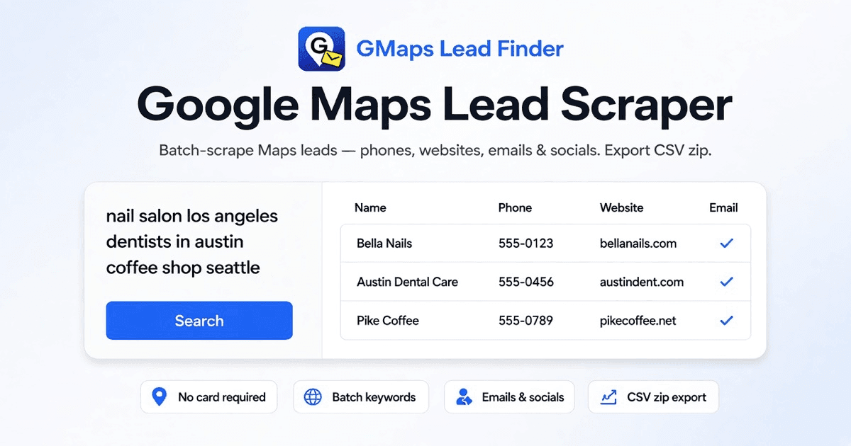 GMaps Lead Finder