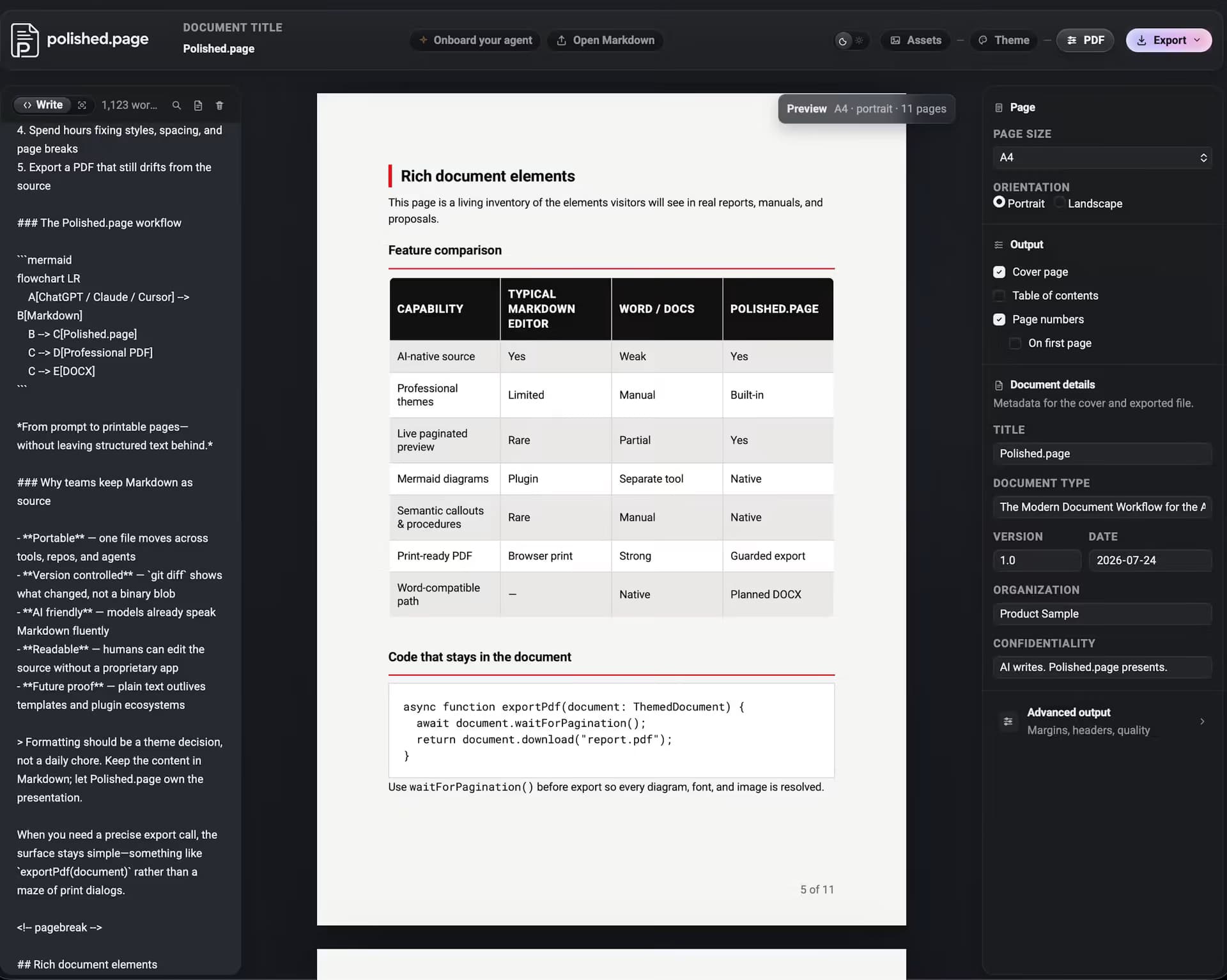 Polished.page