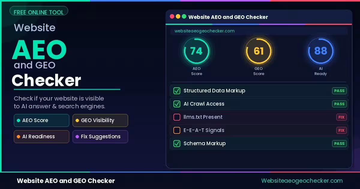 Website AEO and GEO Checker