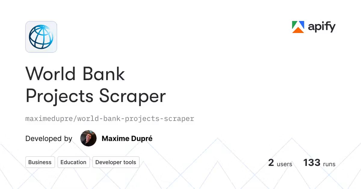 World Bank Projects Scraper